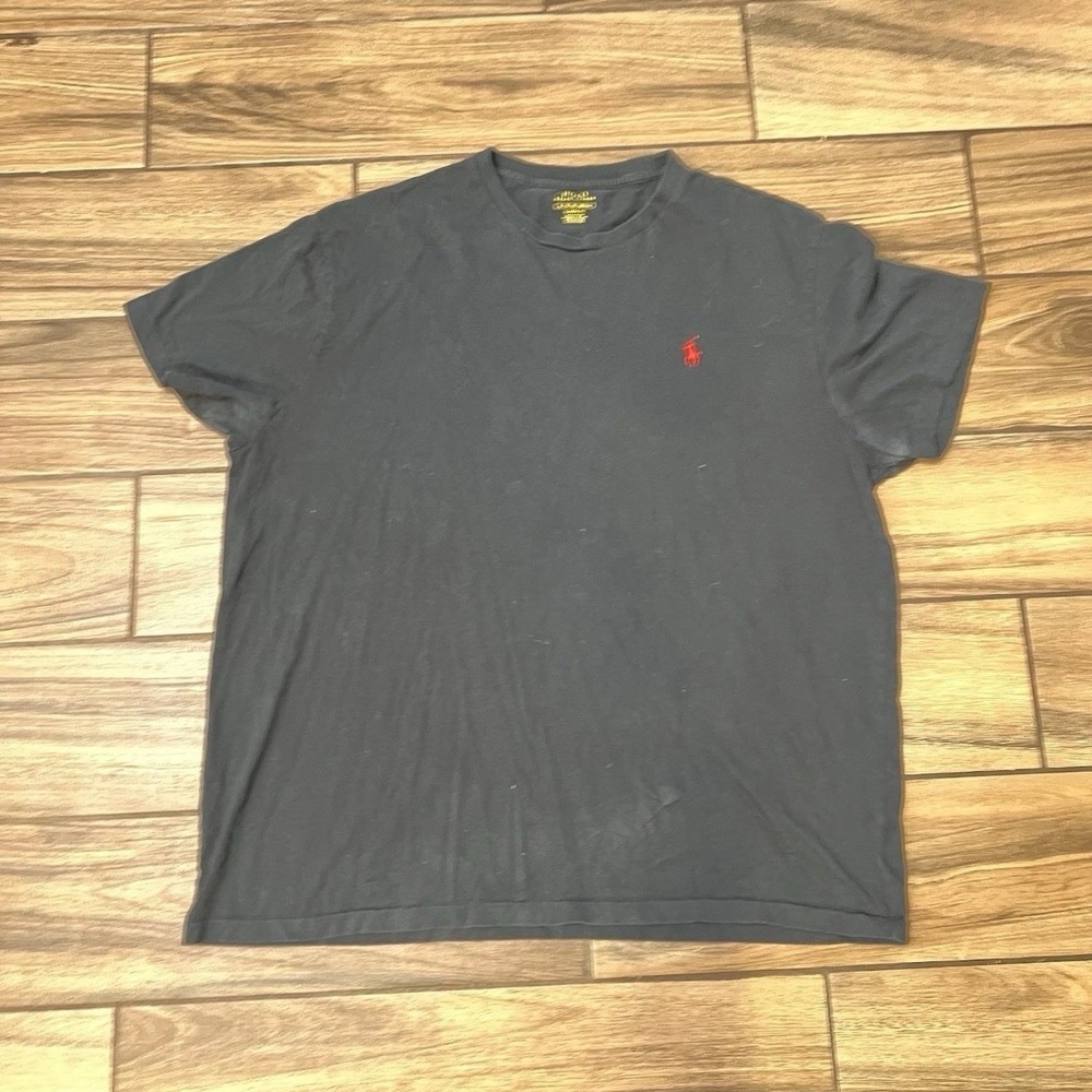 Polo Ralph Lauren T Shirt Mens XL Black Red Pony Classic Fit Cotton Tee